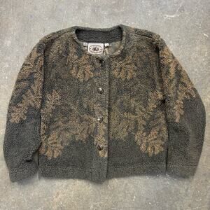 Vintage County Clothing Fleece Jacket Women’s Small Made In Canada Brown Nature
